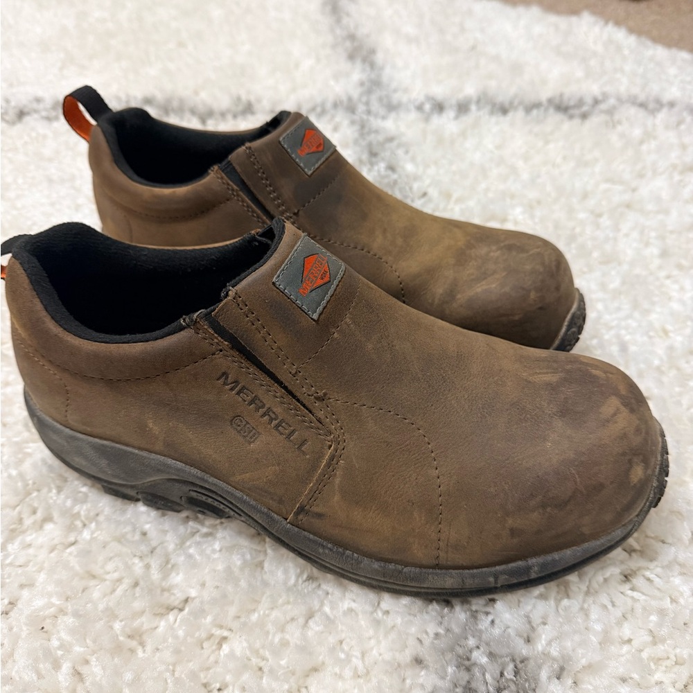 Merrell Men's Tan Slip-On Work Style Shoes